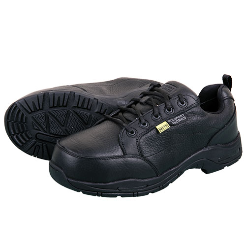Rockport Men's Black Leather Work Shoes