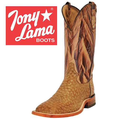 Tony Lama Men's Tan Quill Print Boots