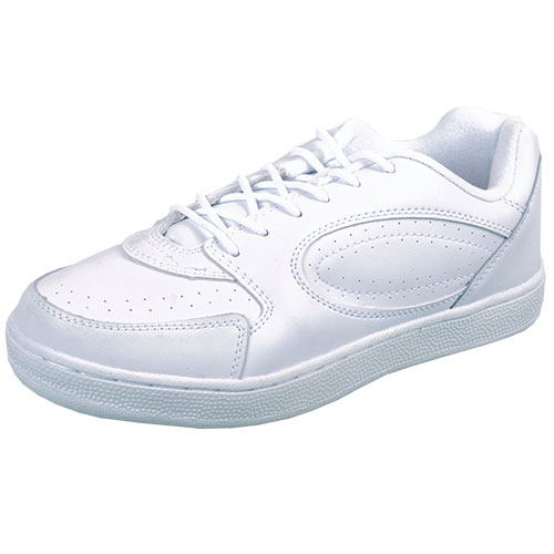 Men's White Leather Lace-Up Sneakers