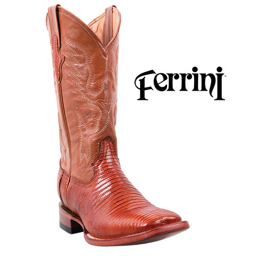 Ferrini Men's Brown Teju Lizard Exotic Western Boots