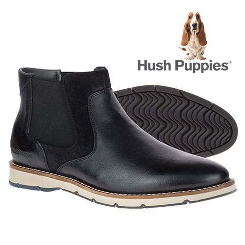 Hush Puppies Men's Black Burwell Hays Boots