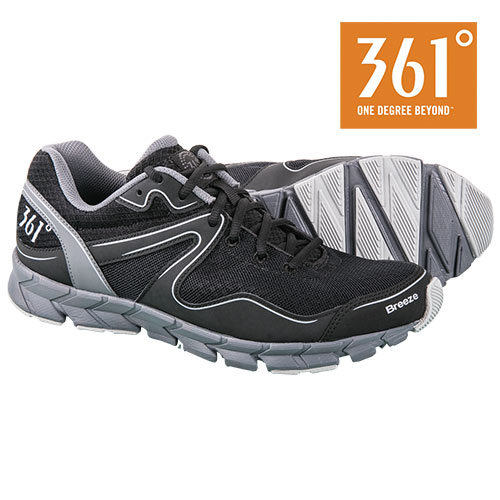 361 Degree Men's Breeze Black Running Shoes