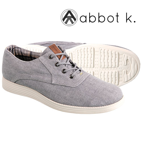 Abbot K Men's Grey Park Slope Lace Up Shoes