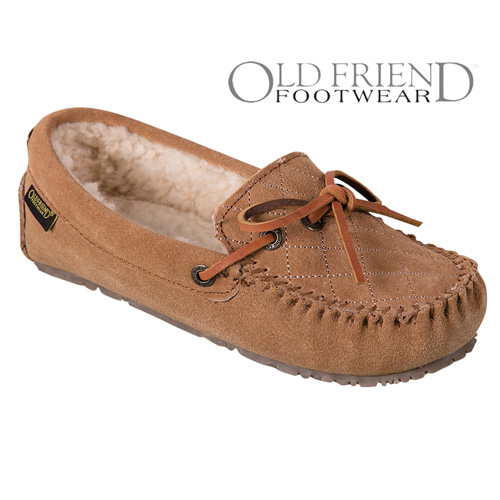 Old Friend Footwear Women's Tan Mo Slippers
