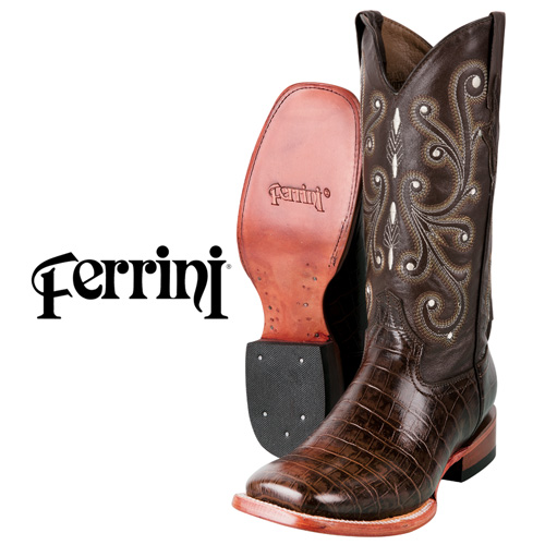 Ferrini Men's Belly Alligator Print Boots