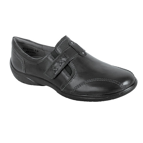 Walking Cradle Women's Black Slip On Shoes