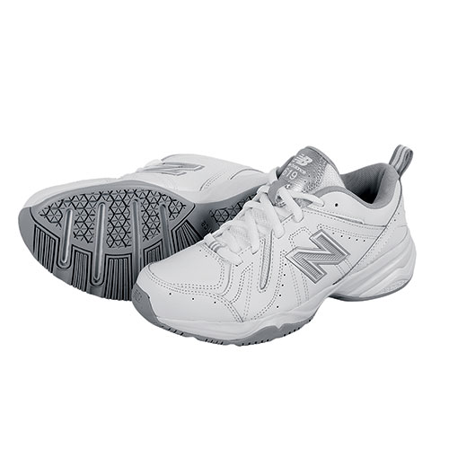 New Balance Women's White All Leather Running Shoes