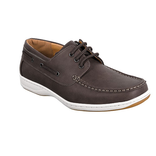 Abbot K Men's Dark Brown Boat Shoes