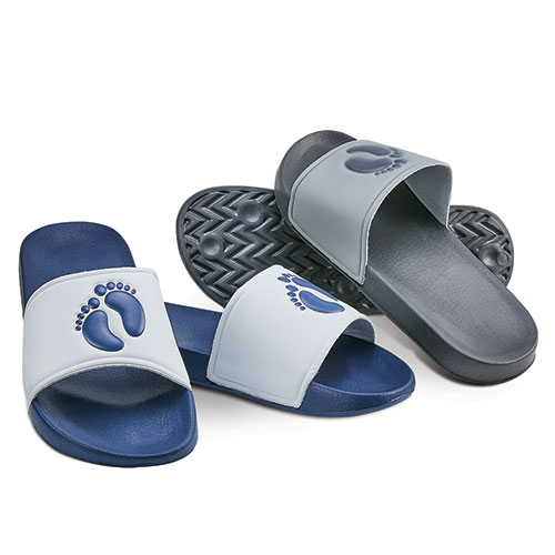 Hang Ten Men's Grey & Blue Athletic Slides - 2 Pair