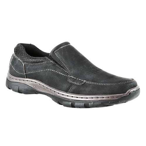 Maximus Black Nubuck Men's Slip-On Shoes