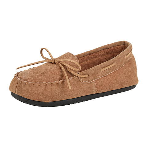 Women's Suede Leather Beige Moccasins