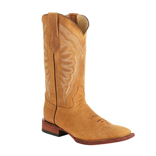 Ferrini Vaquero Cowhide Western Boots - Camel