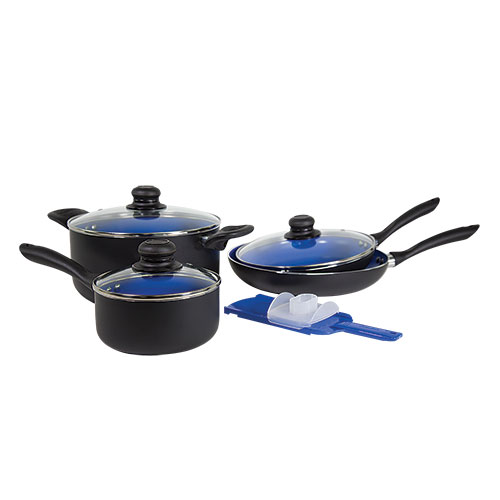 Yoshi Blue 8 Piece Ceramic Cookware Set