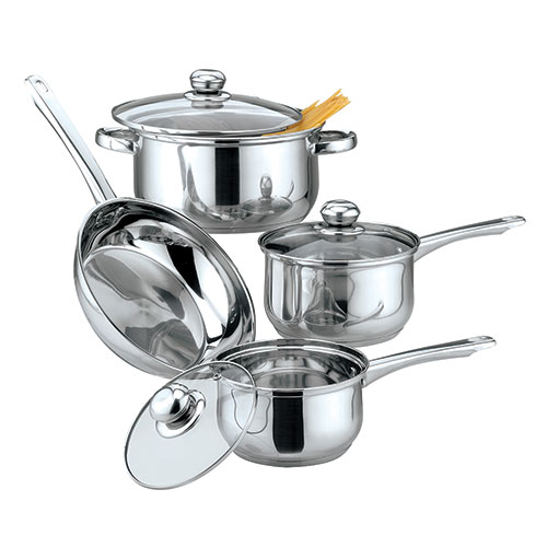 Gourmet Edge 7 Piece Stainless Steel Cookware Set