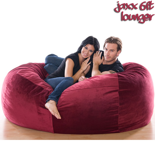 6FT VELVISH BEANBAG-Merlot