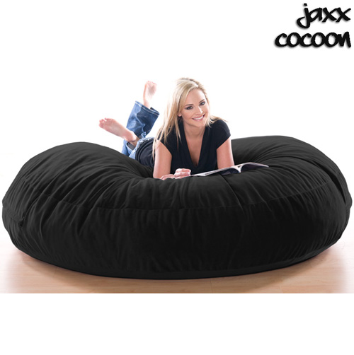 6X1 BEANBAG-VELVISH BLACK