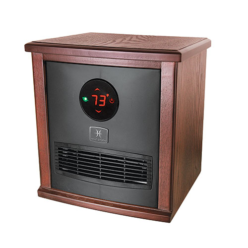 Heat Storm Logan 1500W Infrared Heater - Dark Walnut