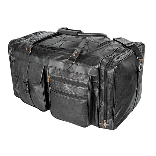 RoadPro Patch Leather Duffel Bag