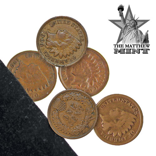 5-Piece Indian Head Penny Set