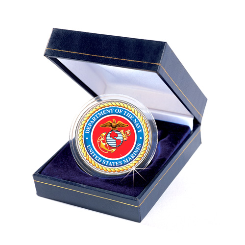Armed Forces Commemorative Colorized JFK Half Dollar - Marines