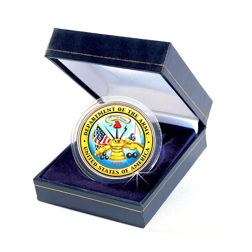 Armed Forces Commemorative Colorized JFK Half Dollar - Army