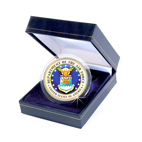 Armed Forces Commemorative Colorized JFK Half Dollar - Air Force