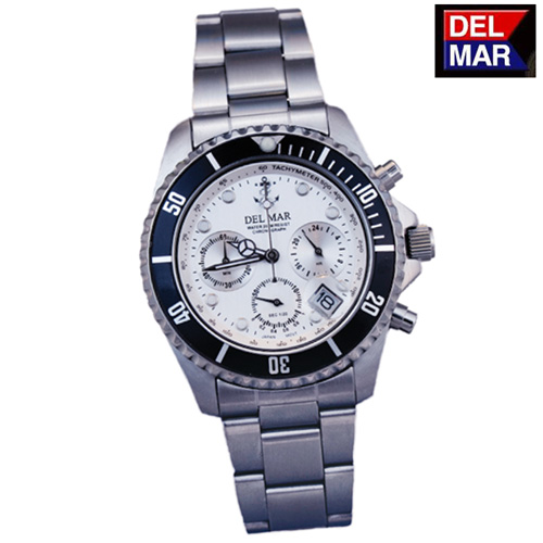 Del-Mar White Chronograph Watch