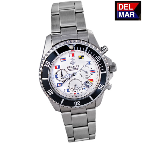 Del-Mar White Nautical Watch