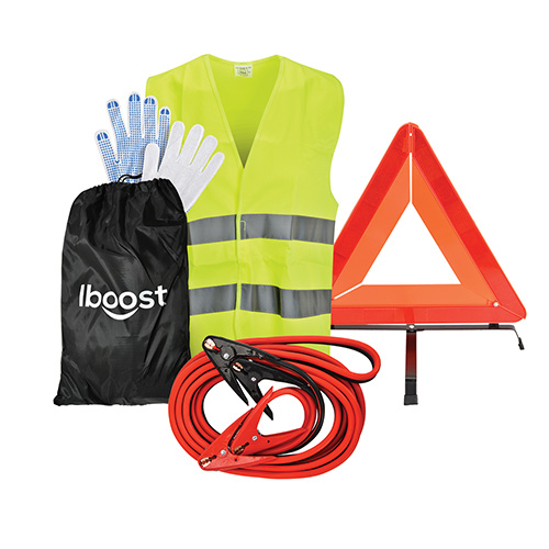 iBoost 1-Guage 25' Wire Jumper Cables & Car Safety Kit