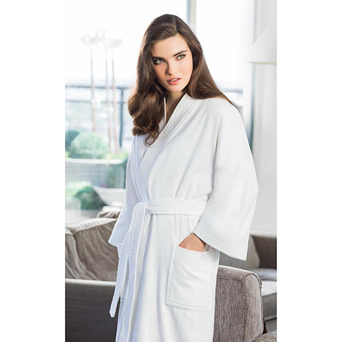 Melrose Terry White Velour Shawl Robe