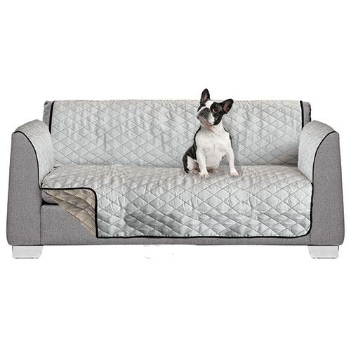 AKC Reversible Tan/Brown Polyester Cover - Loveseat
