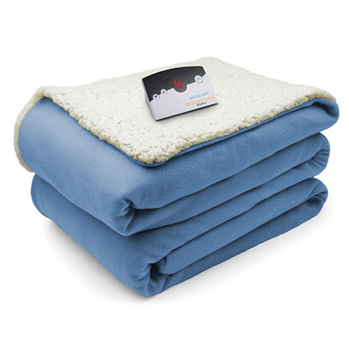 Biddeford Electric Sherpa Blanket - Blue