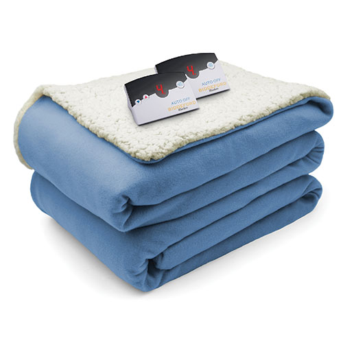 Biddeford Electric Sherpa Blanket - Blue