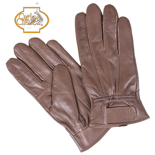 Womens Leather Insulated Gloves - Brown