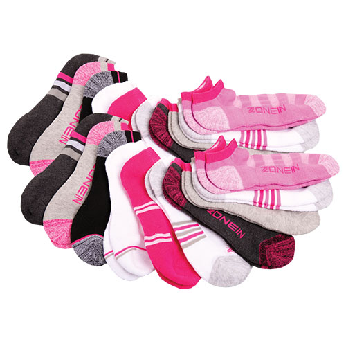 Zone In Women's Athletic Socks - 20 Pack