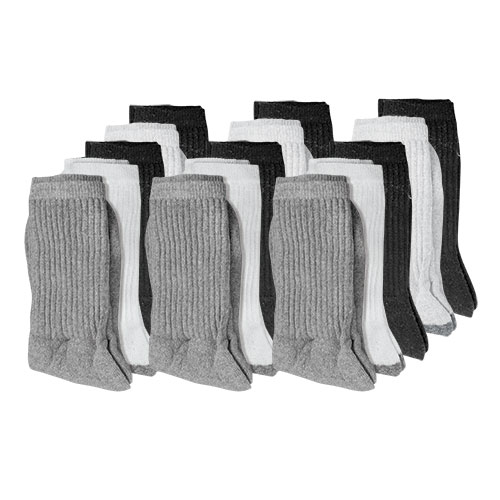 Fourcast Men's Combo Crew Socks - 15pk
