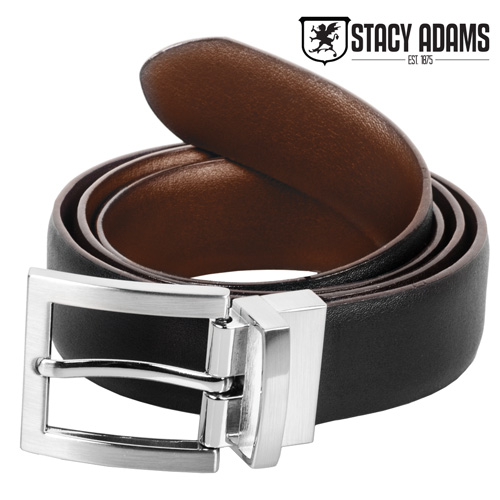 Stacy Adams Men's Brown and Black Reversible Belt