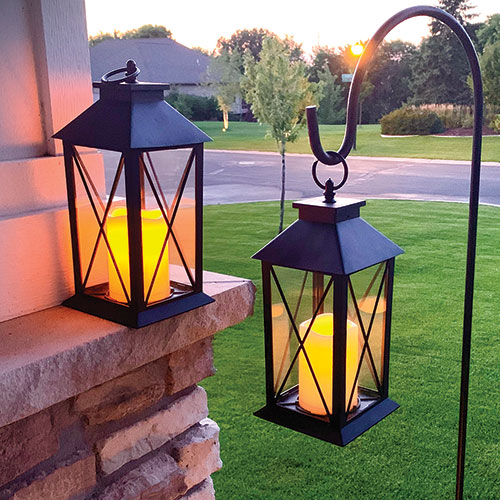 LED Pillar Candle Lantern - 2 Pack