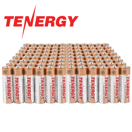 AA Tenergy Alkaline Batteries - 96 Pack