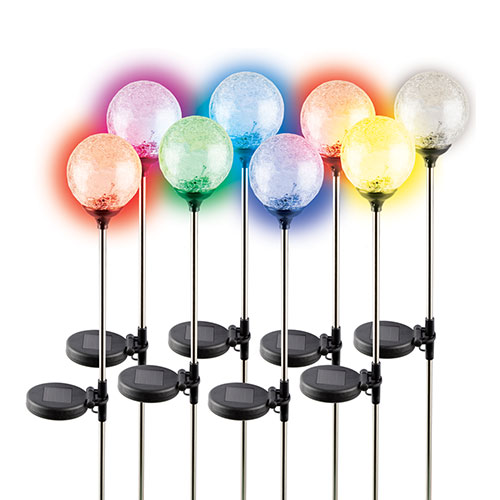 Sol Mar Crackled Solar Color Changing Lights