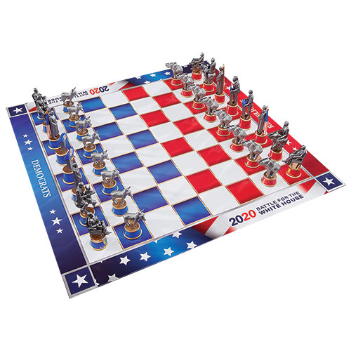 Heartland America Bulbhead 2020 Battle For The White House Chess Set
