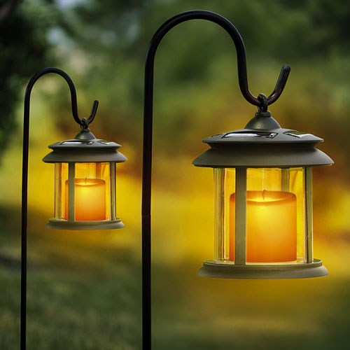 Flicker Candle Solar Lights - Pair