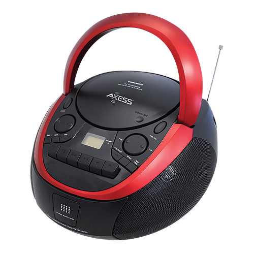 Axess Portable Boombox Radio/CD/Cassette Player