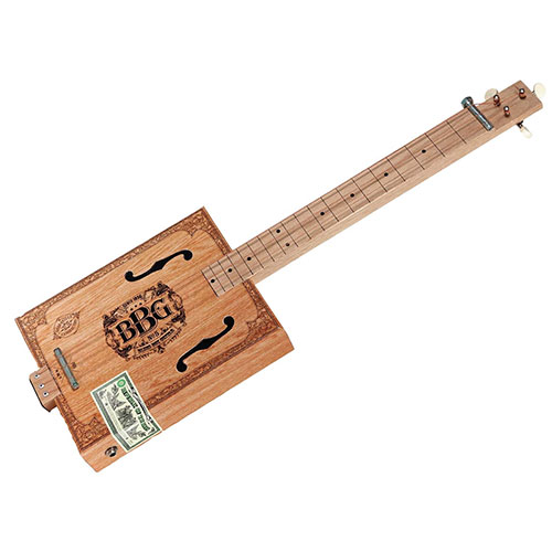 Blues box. Cigar Box Guitar photo. Low g Worth Strings.