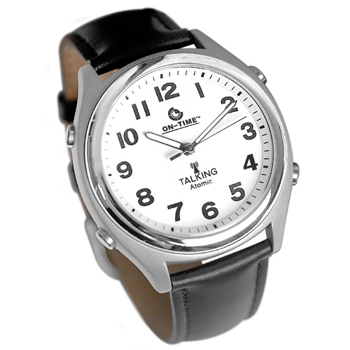 Talking Atomic Watch with Leather Band