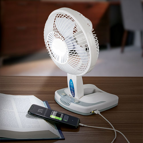 Technical Pro Rechargeable Desk/Wall Fan and Light