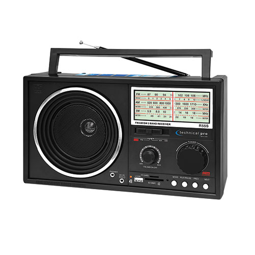 Technical Pro Solar Powered AM/FM/Shortwave Radio with Bluetooth