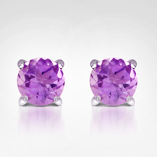 purple stud earrings