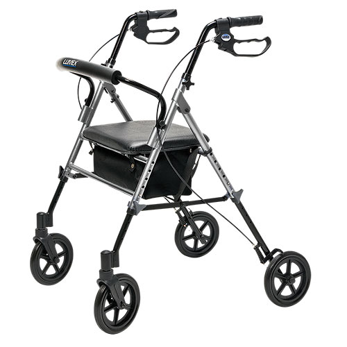 Set N' Go Wide Seat Silver Rollator