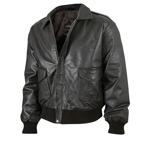 Burk's Bay Men's Black Lambskin Bomber Jacket